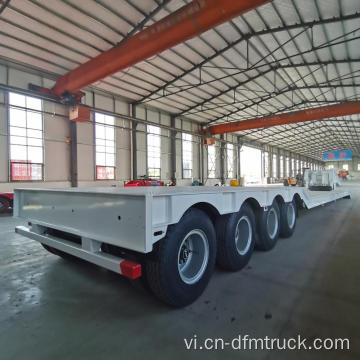 4 trục Thấp phẳng 80 tấn Trailer Goosneck